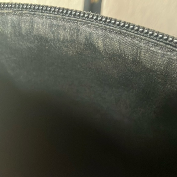 Coach: Black Signature Tablet Holder- Silver Tone - Picture 6 of 14